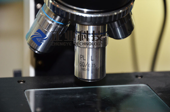 Ampliação metalográfica do microscópio 10× do equipamento de análise laboratorial