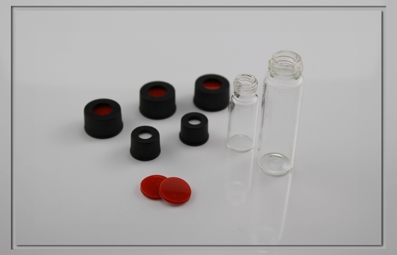 tubos de ensaio de vidro da cintilação do teste de laboratório com o tampão plástico do furo central, 1.5ml