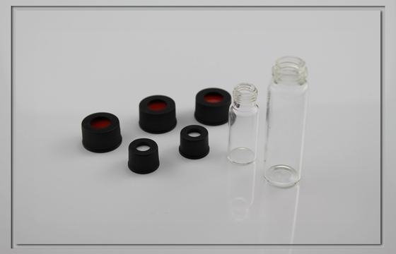 tubos de ensaio de vidro da cintilação do teste de laboratório com o tampão plástico do furo central, 1.5ml