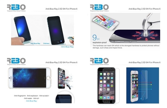 5 camadas da galáxia à prova de explosões anti Ray azul de vidro moderado S5 de Samsung