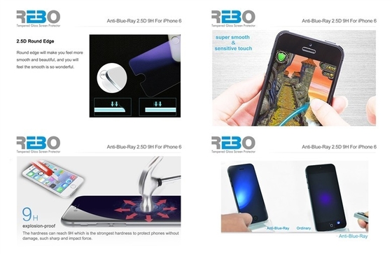 5 camadas da galáxia à prova de explosões anti Ray azul de vidro moderado S5 de Samsung