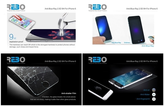 5 camadas da galáxia à prova de explosões anti Ray azul de vidro moderado S5 de Samsung