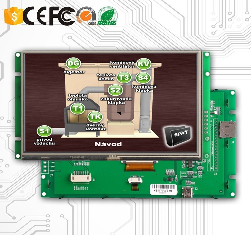 Relação de série 5,6&quot; módulo da exposição do LCD da cor com placa da movimentação do PWB